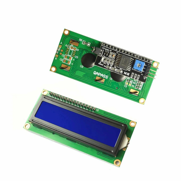 LCD1602 Символьный дисплей 16x2 Синий с I2C/SPI конвертером